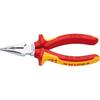 Tip combination pliers VDE chrome-plated with multi-component handles 145mm